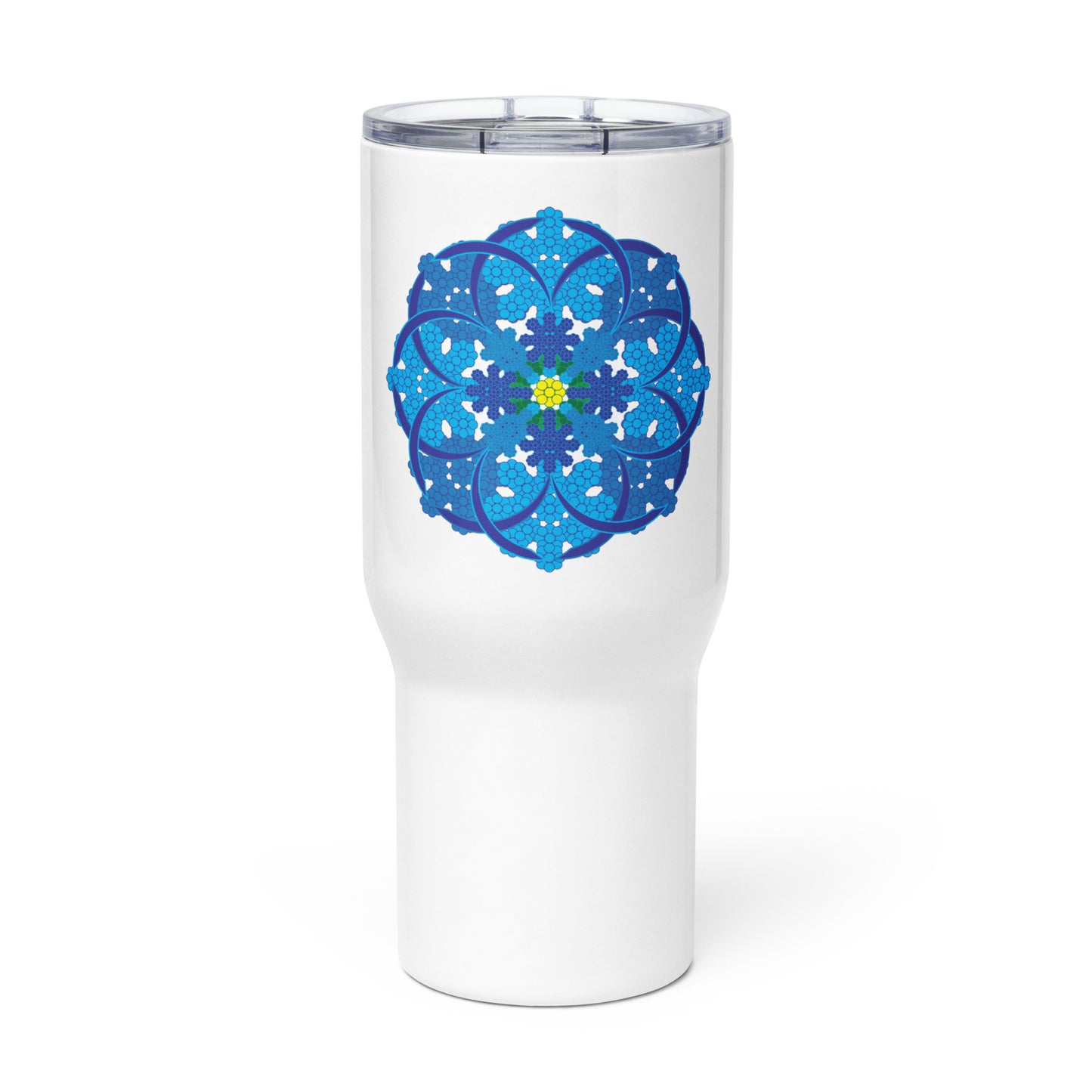 Travel mug with a handle