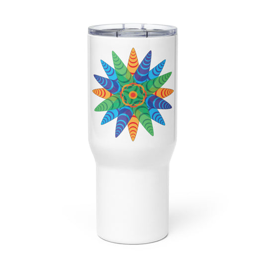 Travel mug with a handle