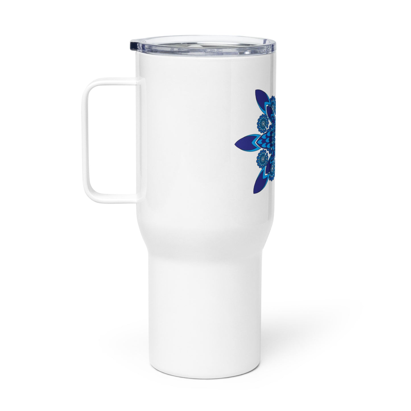 Travel mug with a handle