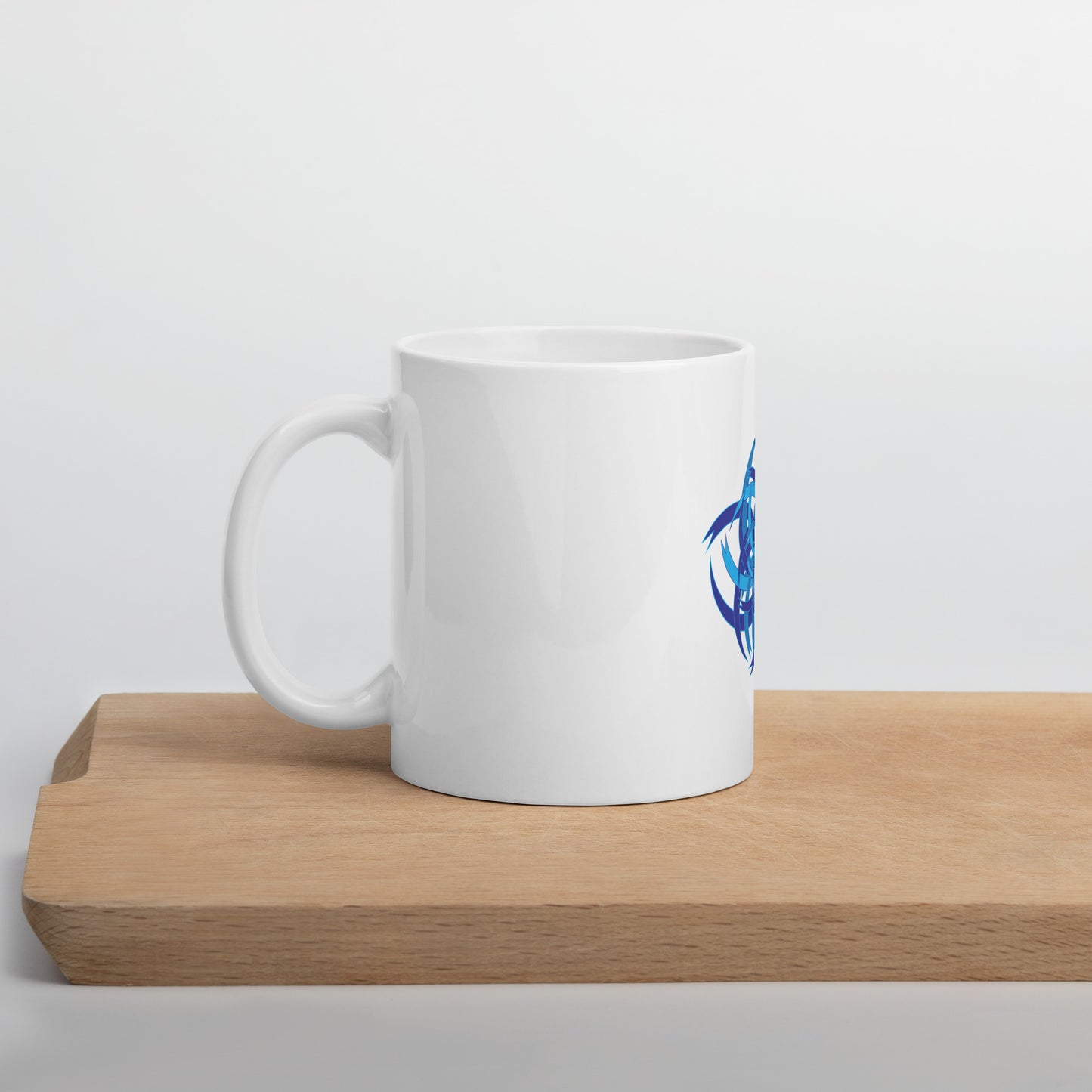 White glossy mug