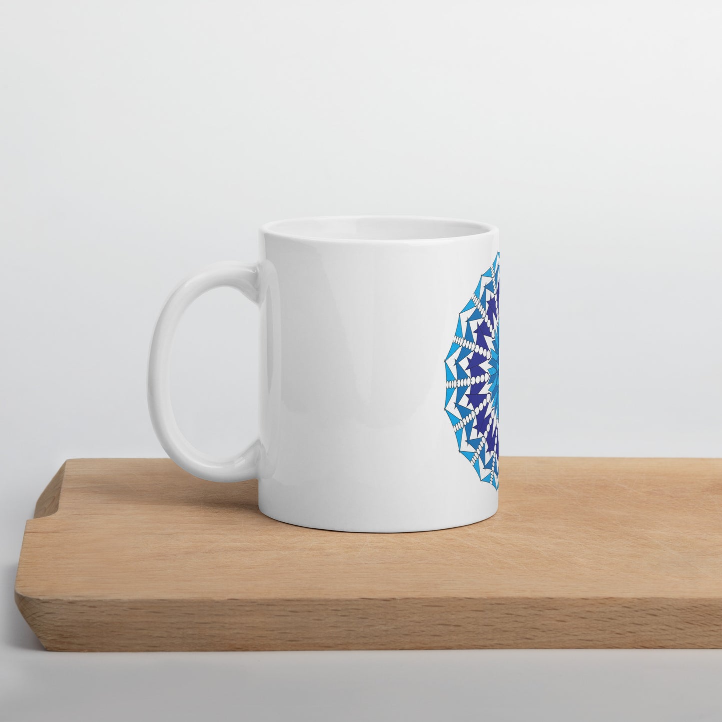 White glossy mug