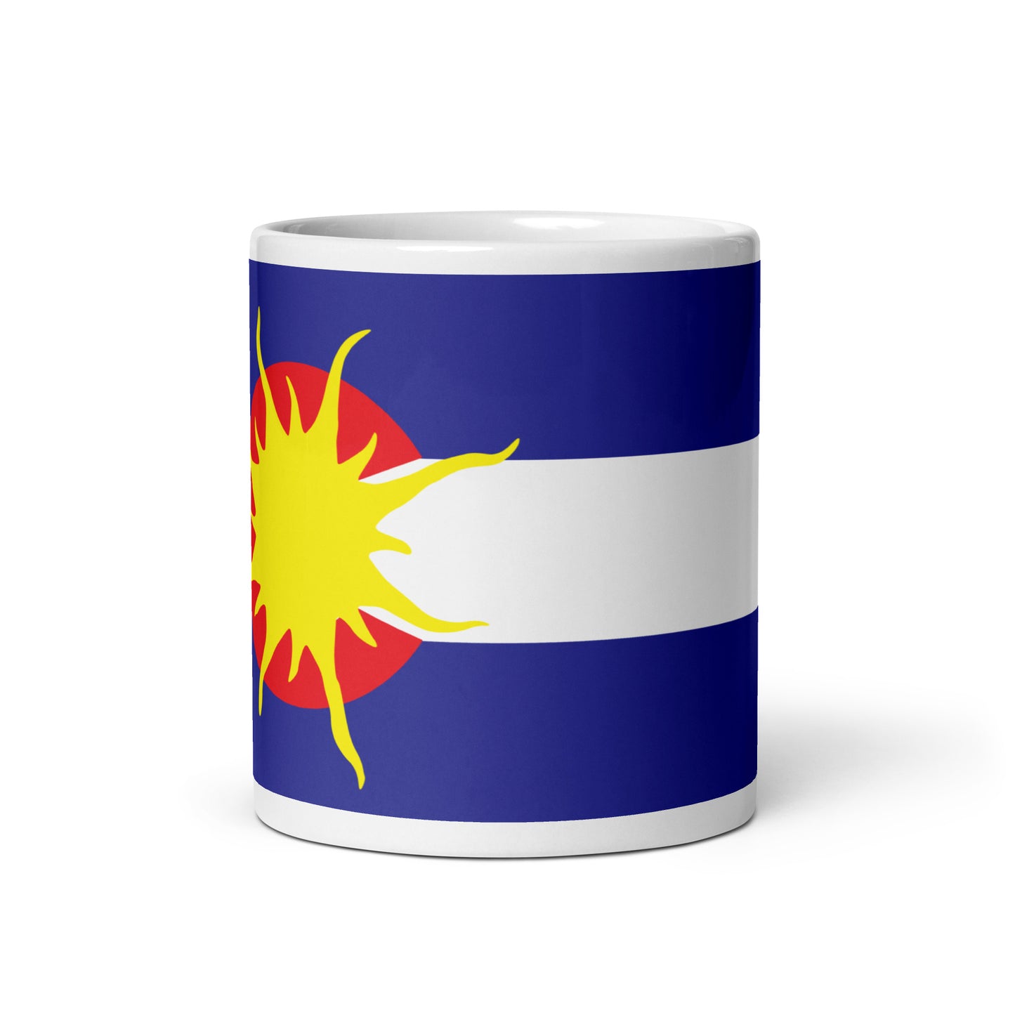 White glossy mug