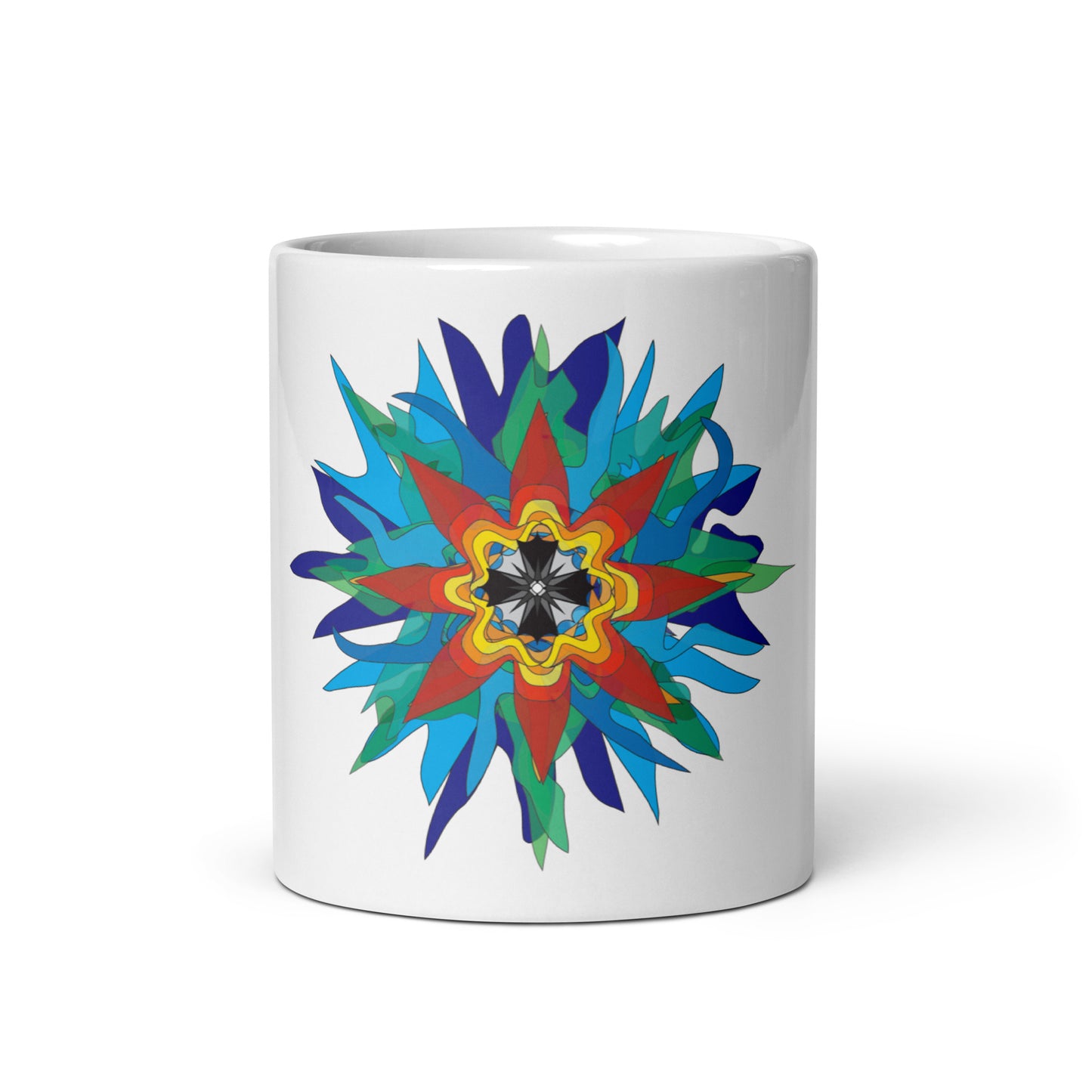White glossy mug