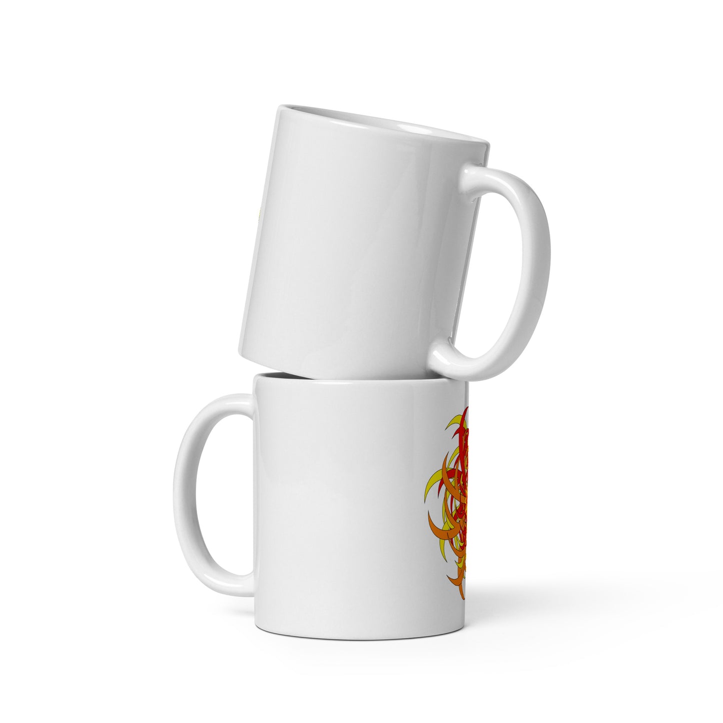 White glossy mug
