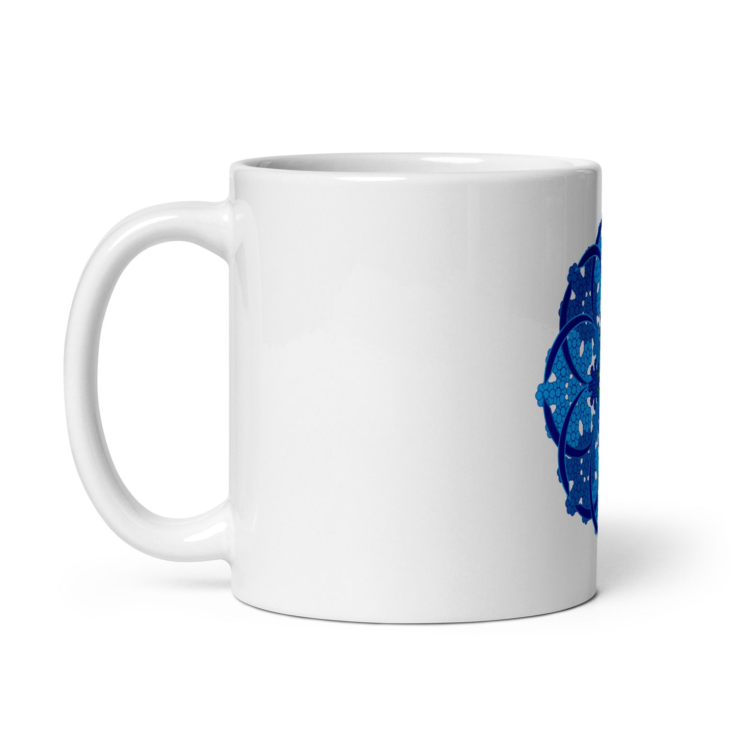 White glossy mug