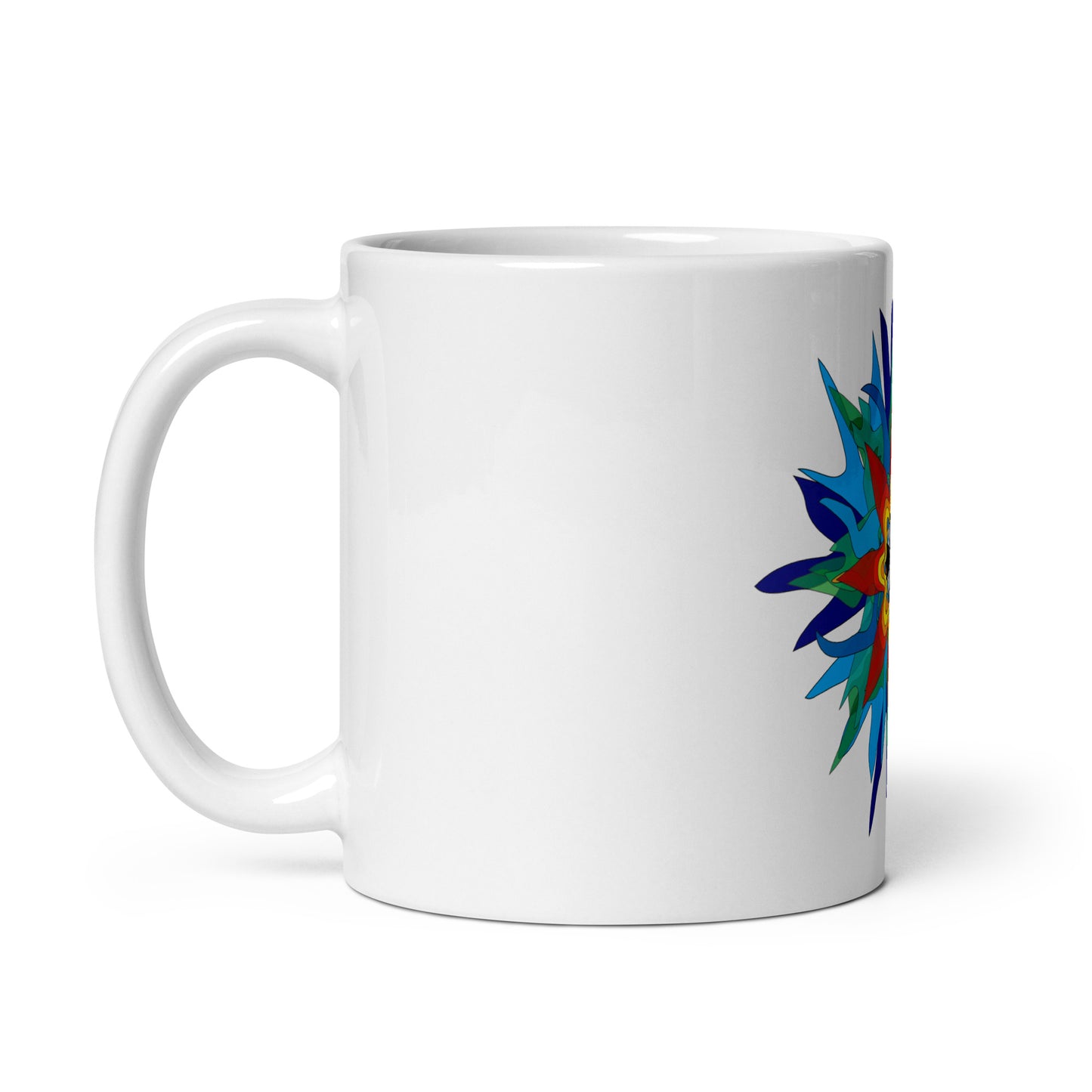 White glossy mug
