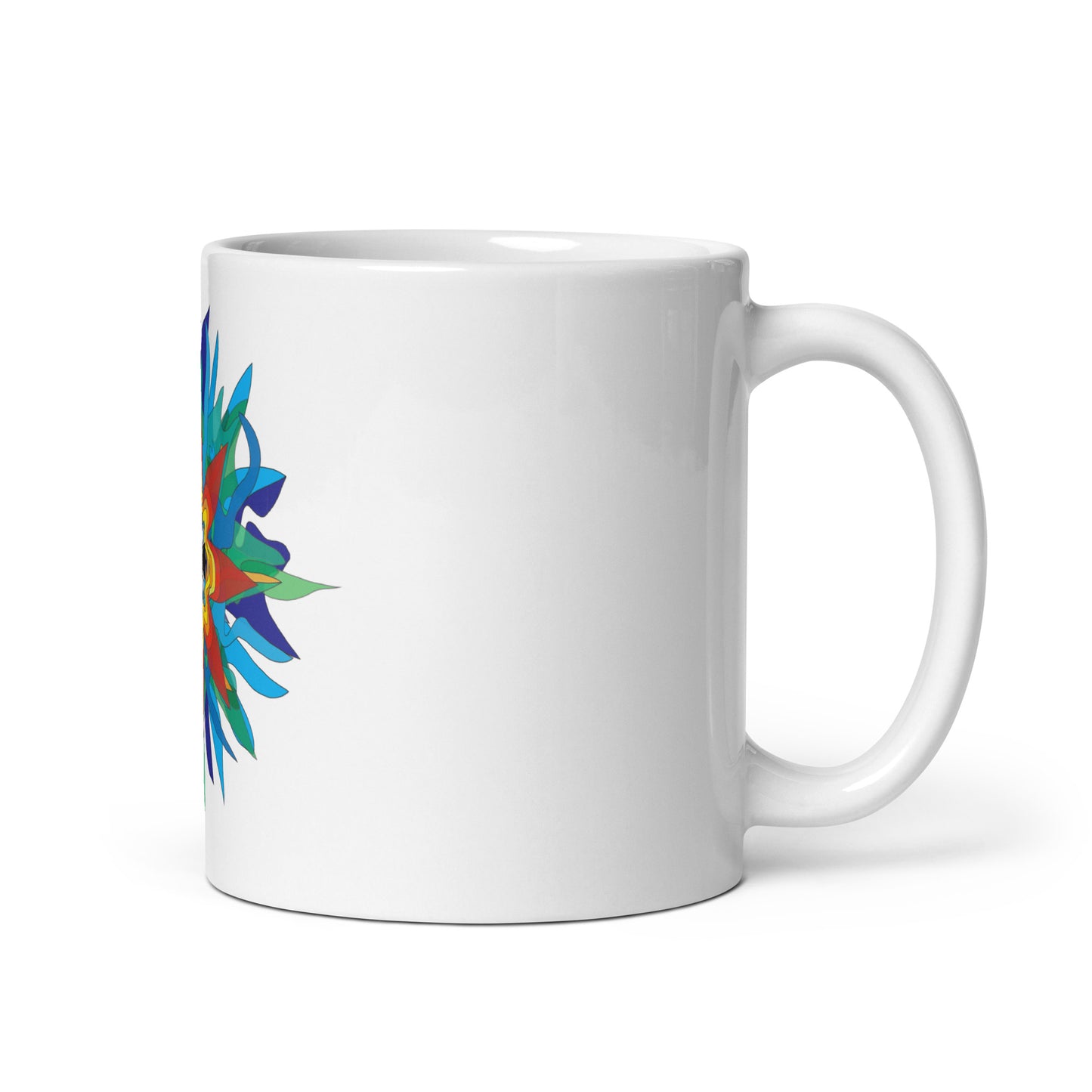 White glossy mug