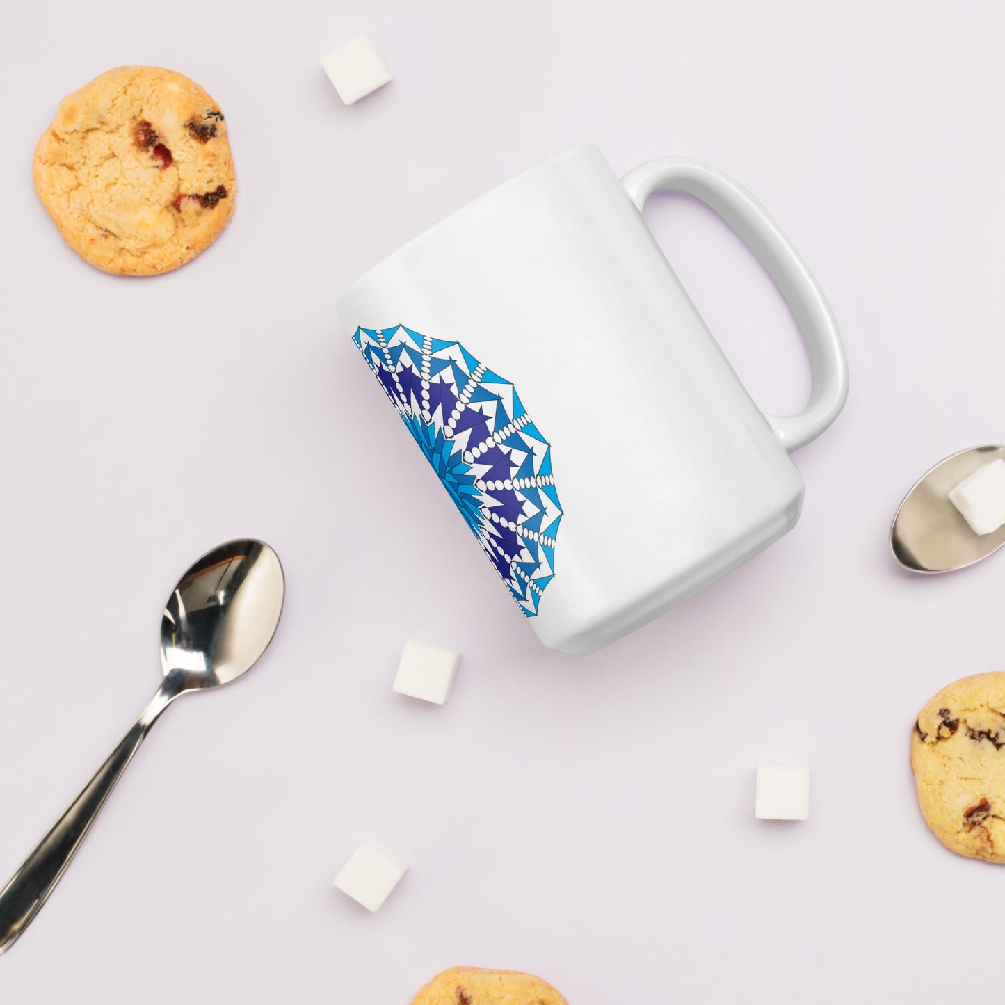 White glossy mug