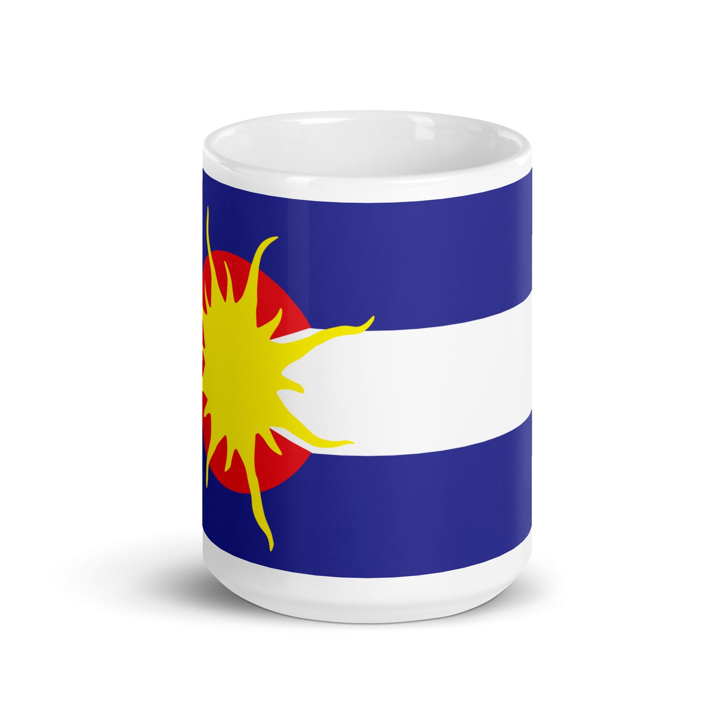 White glossy mug