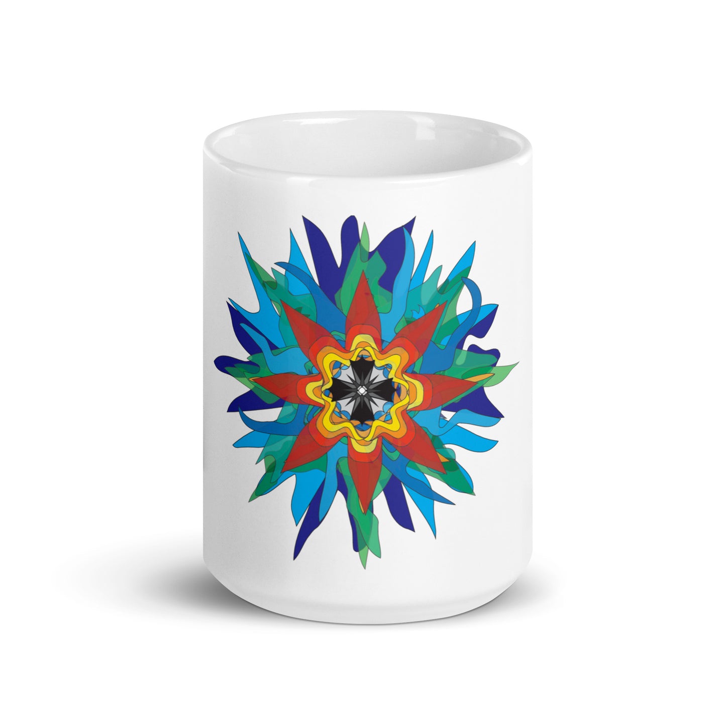 White glossy mug