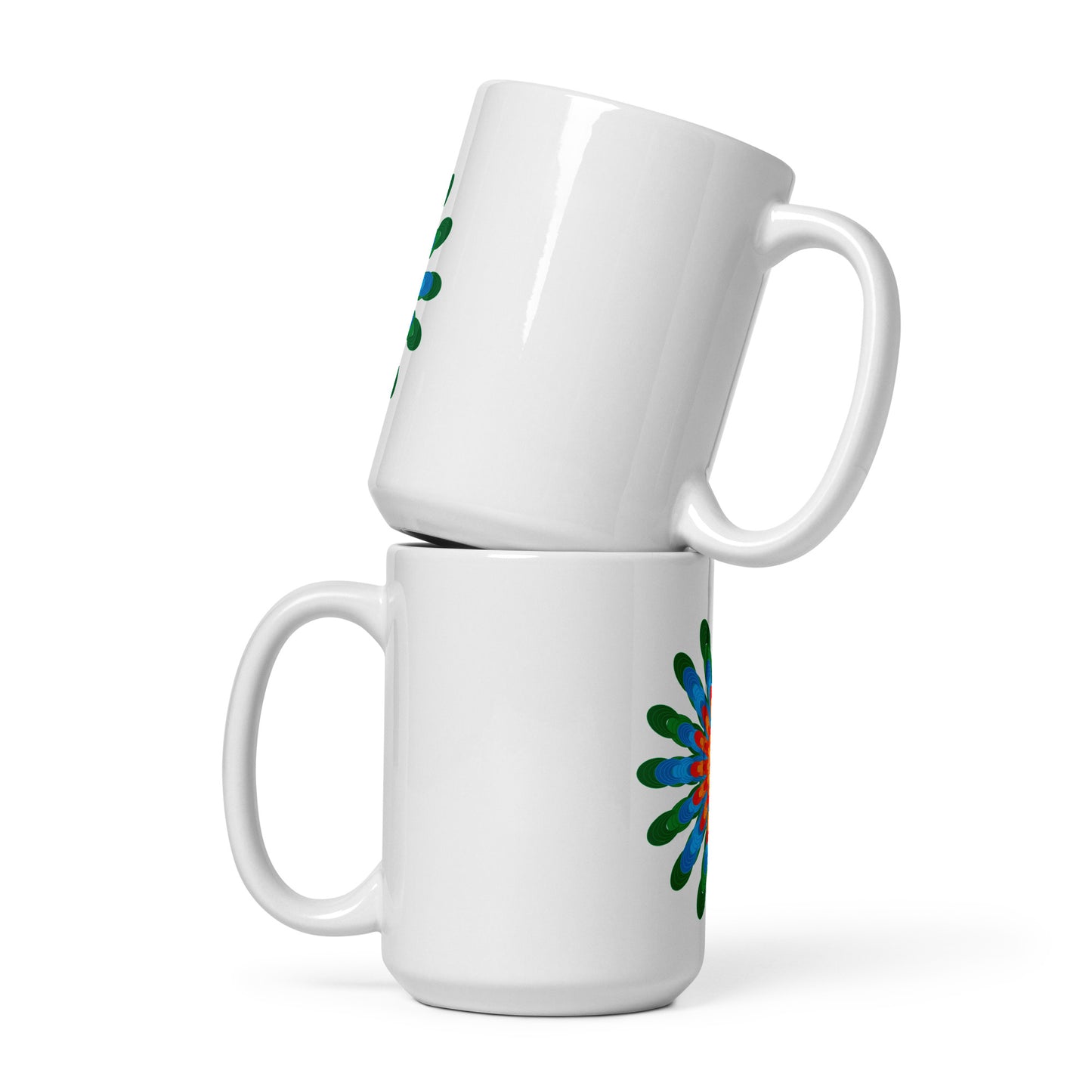 White glossy mug
