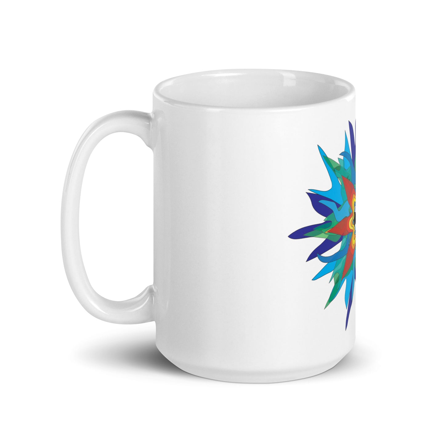 White glossy mug