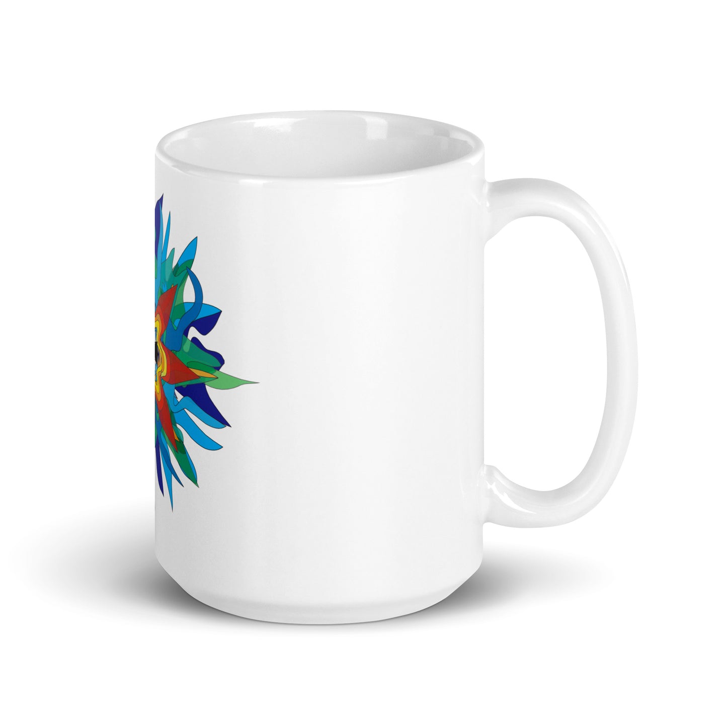 White glossy mug