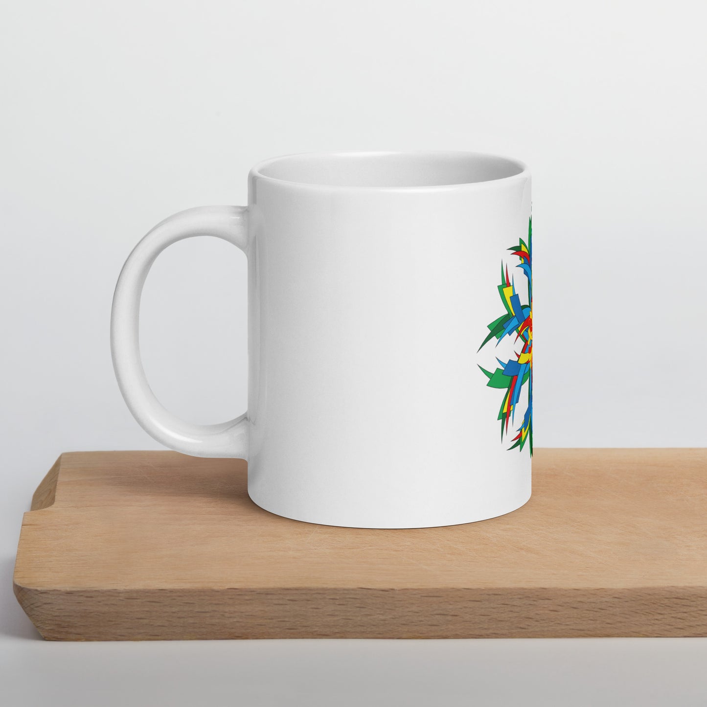 White glossy mug