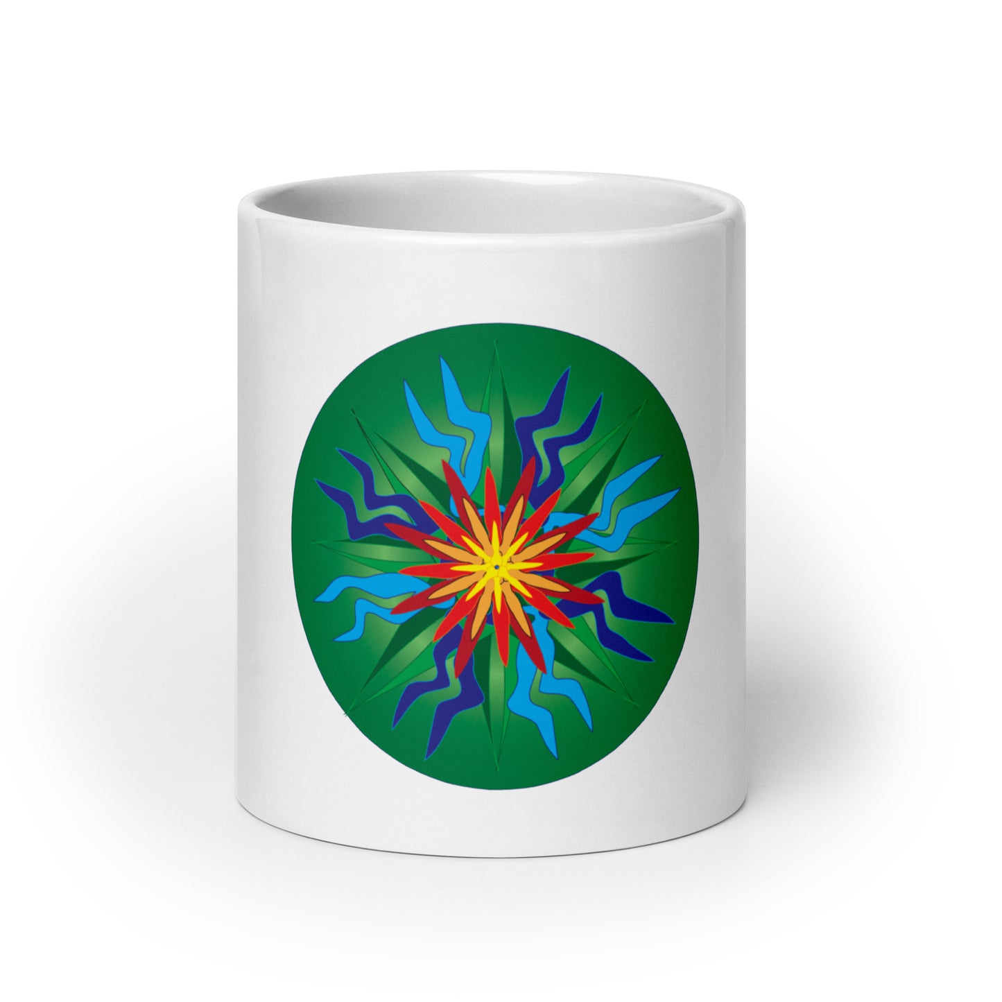 White glossy mug