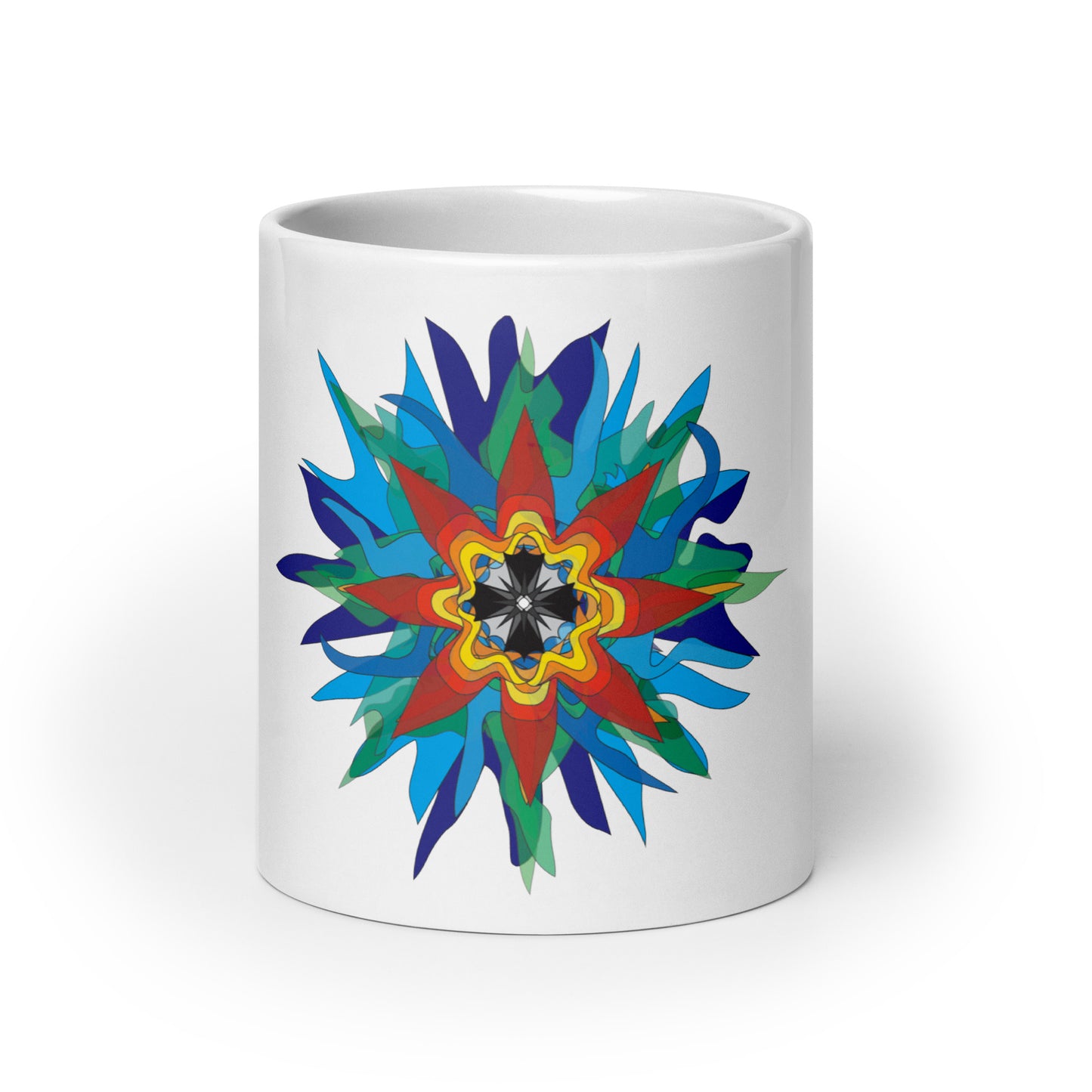 White glossy mug
