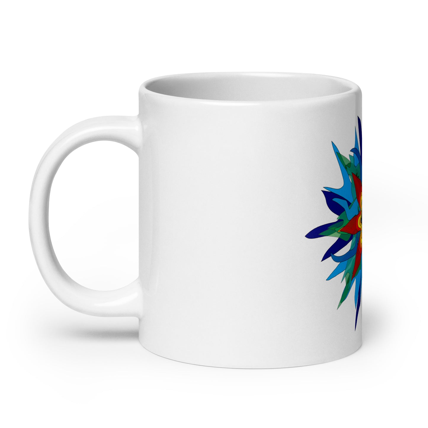 White glossy mug
