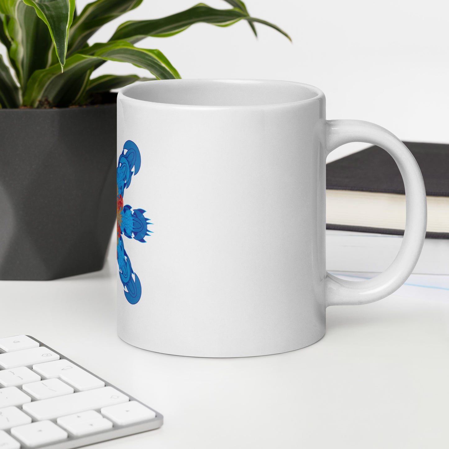 White glossy mug