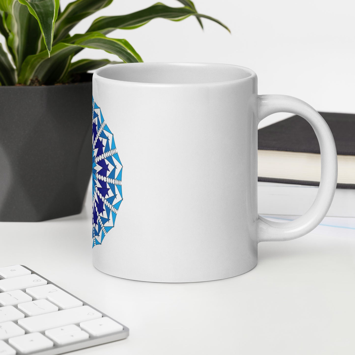 White glossy mug