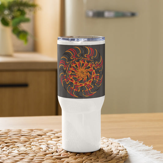 Travel mug with a handle