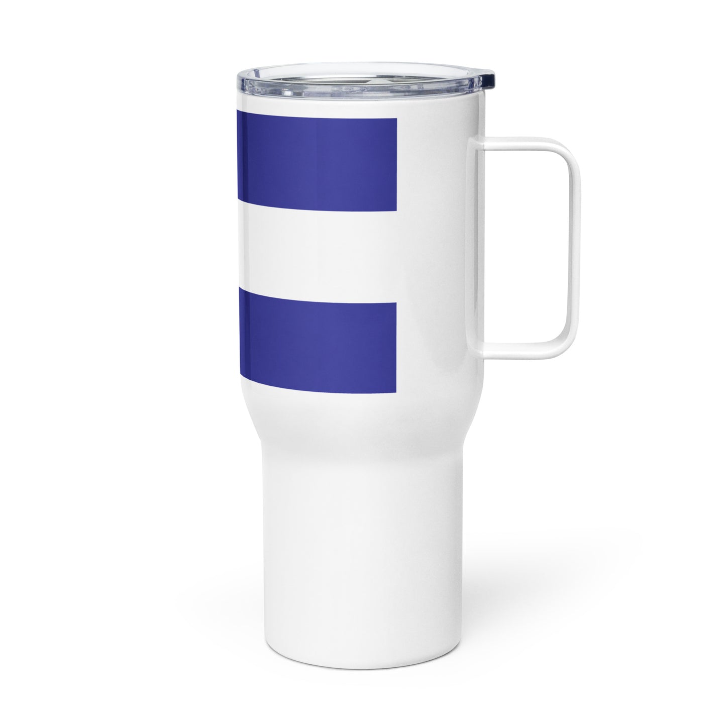 Travel mug with a handle