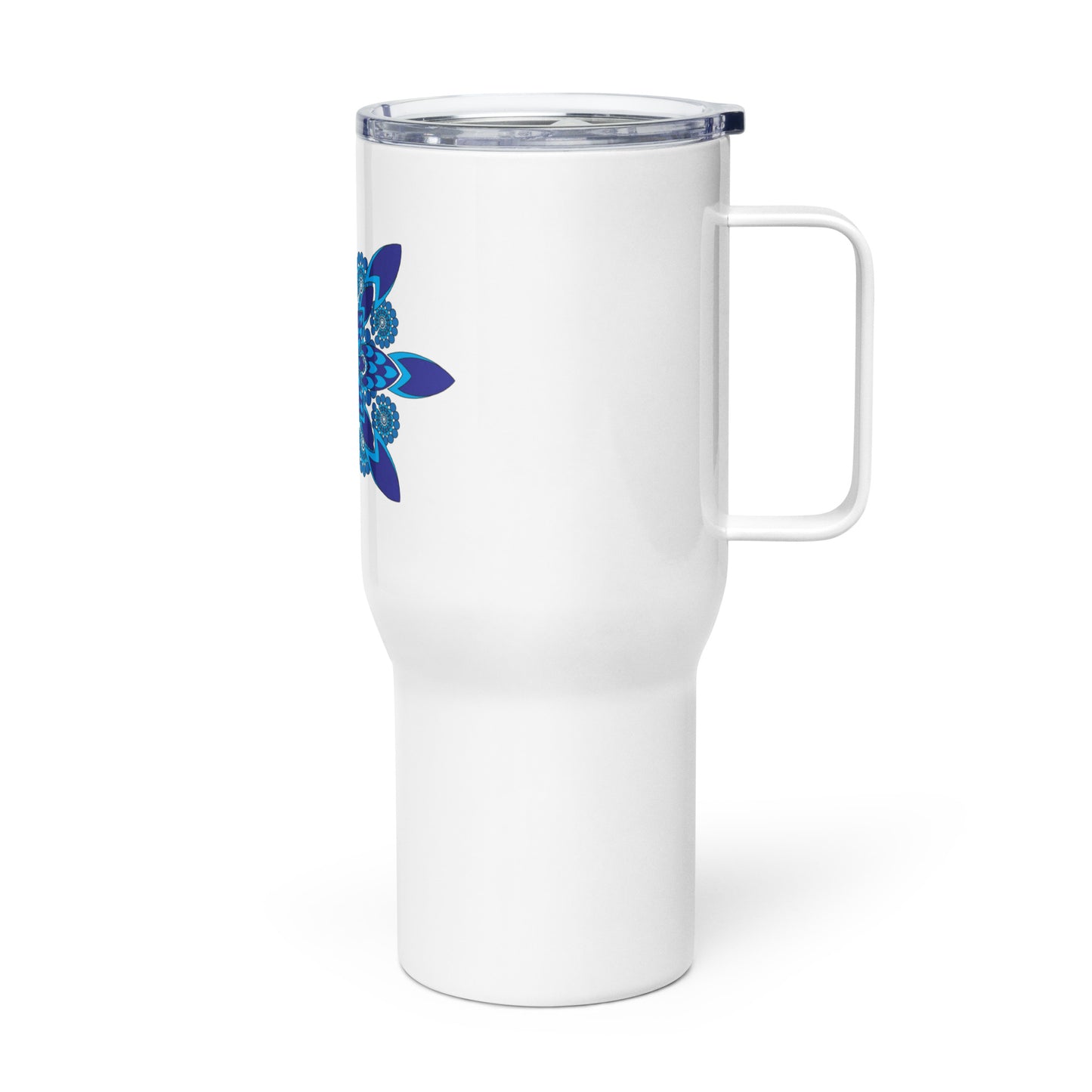 Travel mug with a handle