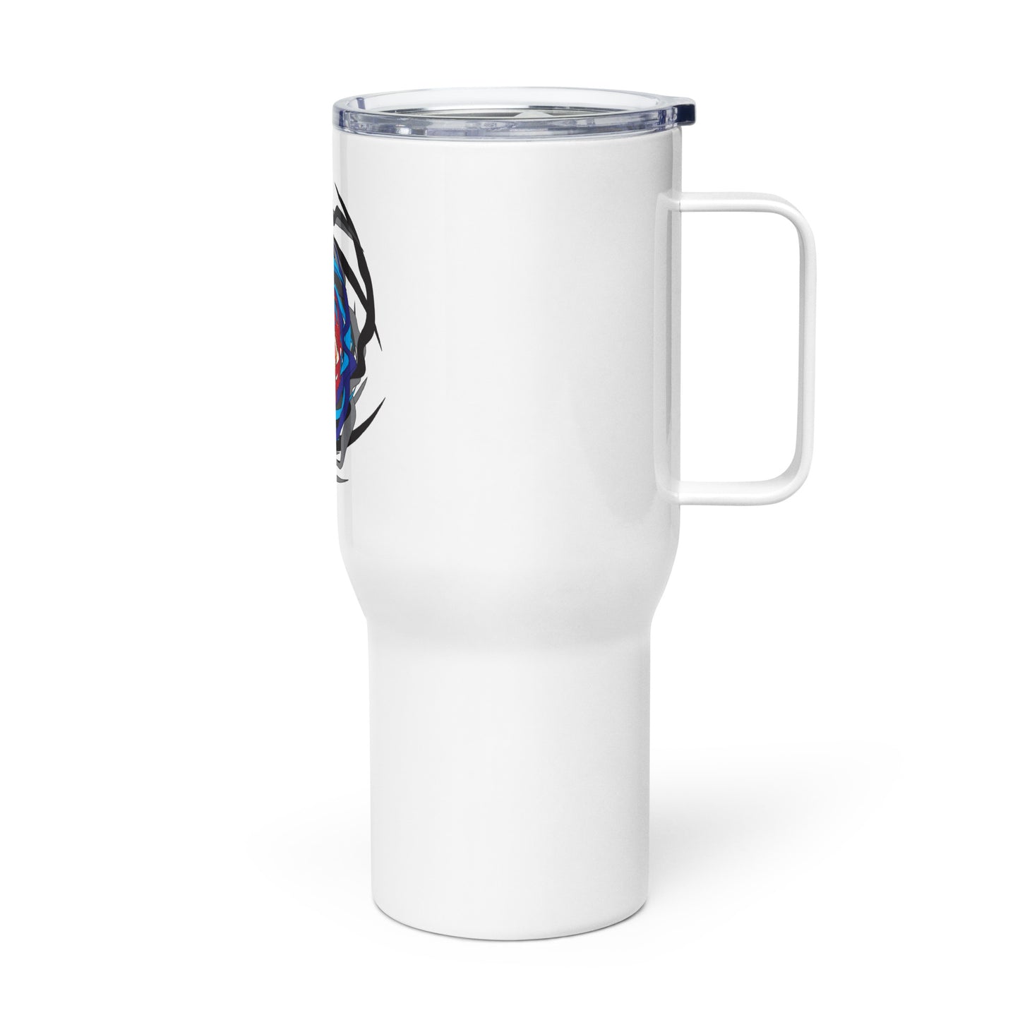 Travel mug with a handle