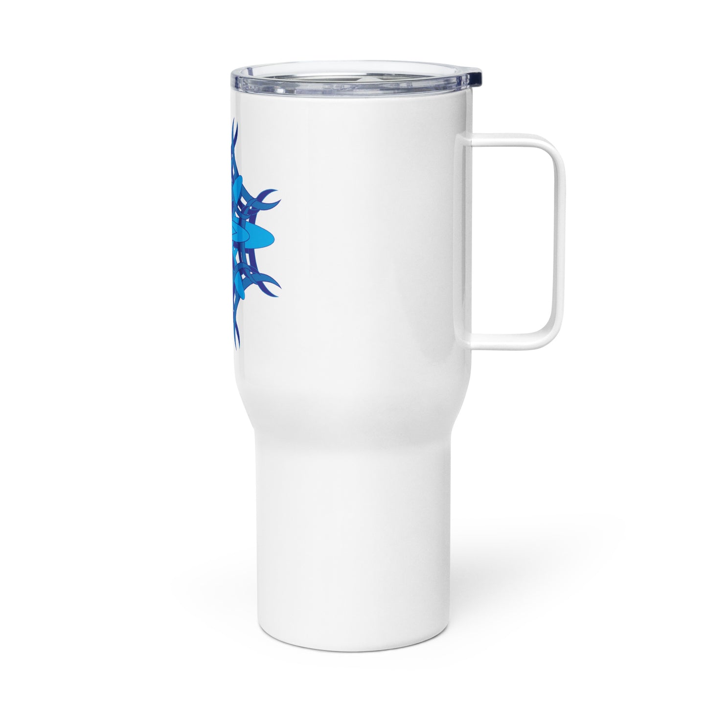 Travel mug with a handle