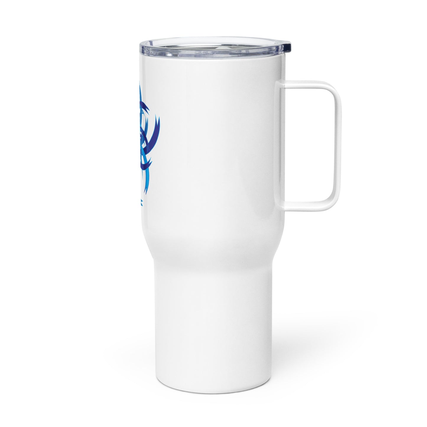 Travel mug with a handle