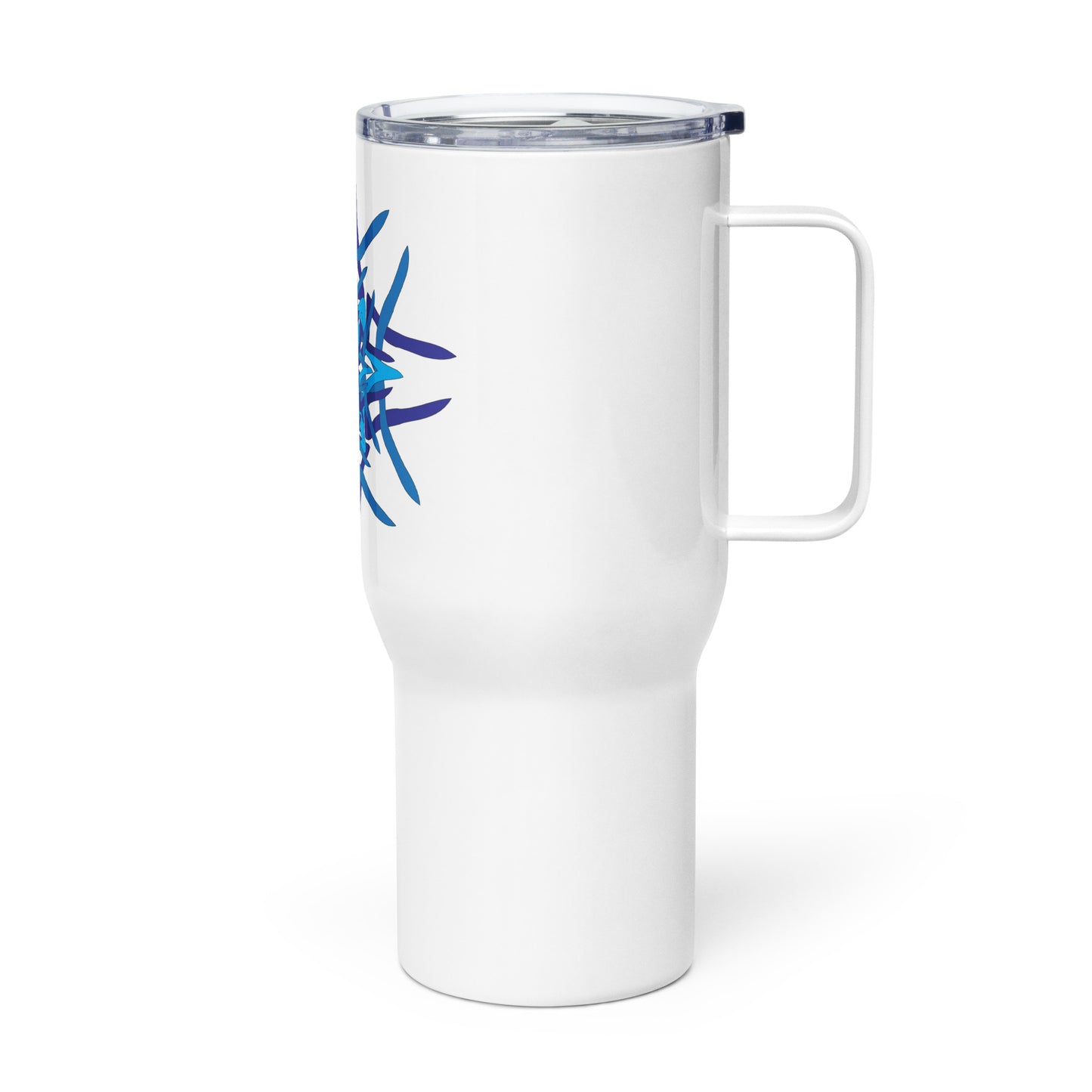 Travel mug with a handle