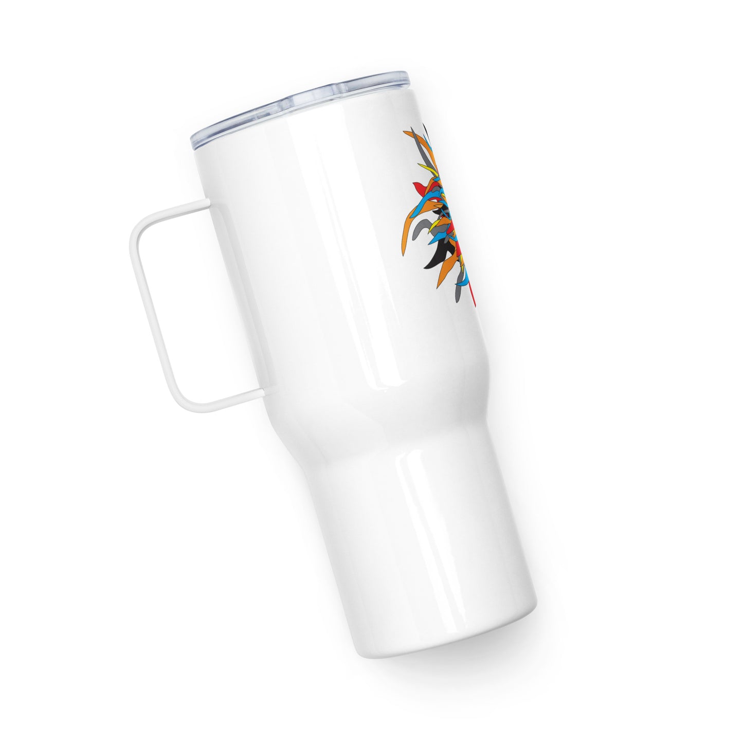 Travel mug with a handle