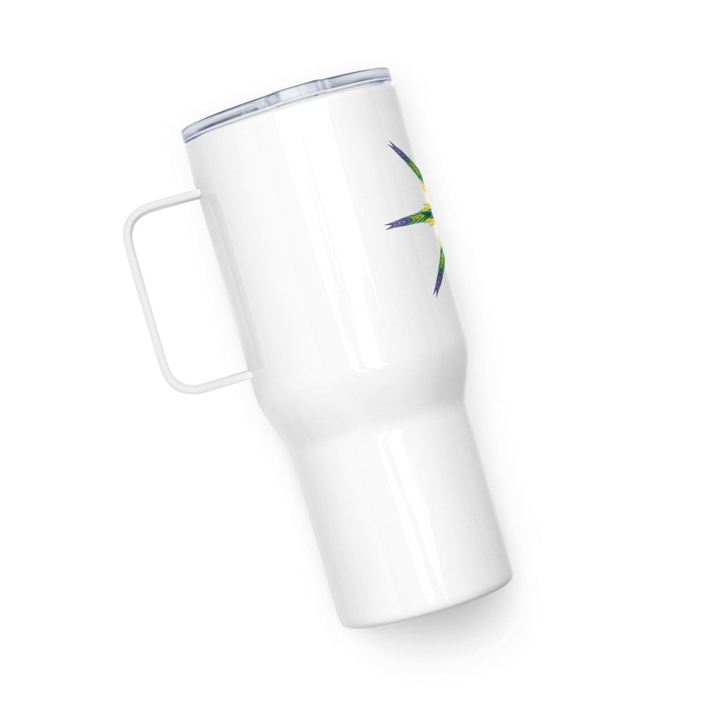 Travel mug with a handle