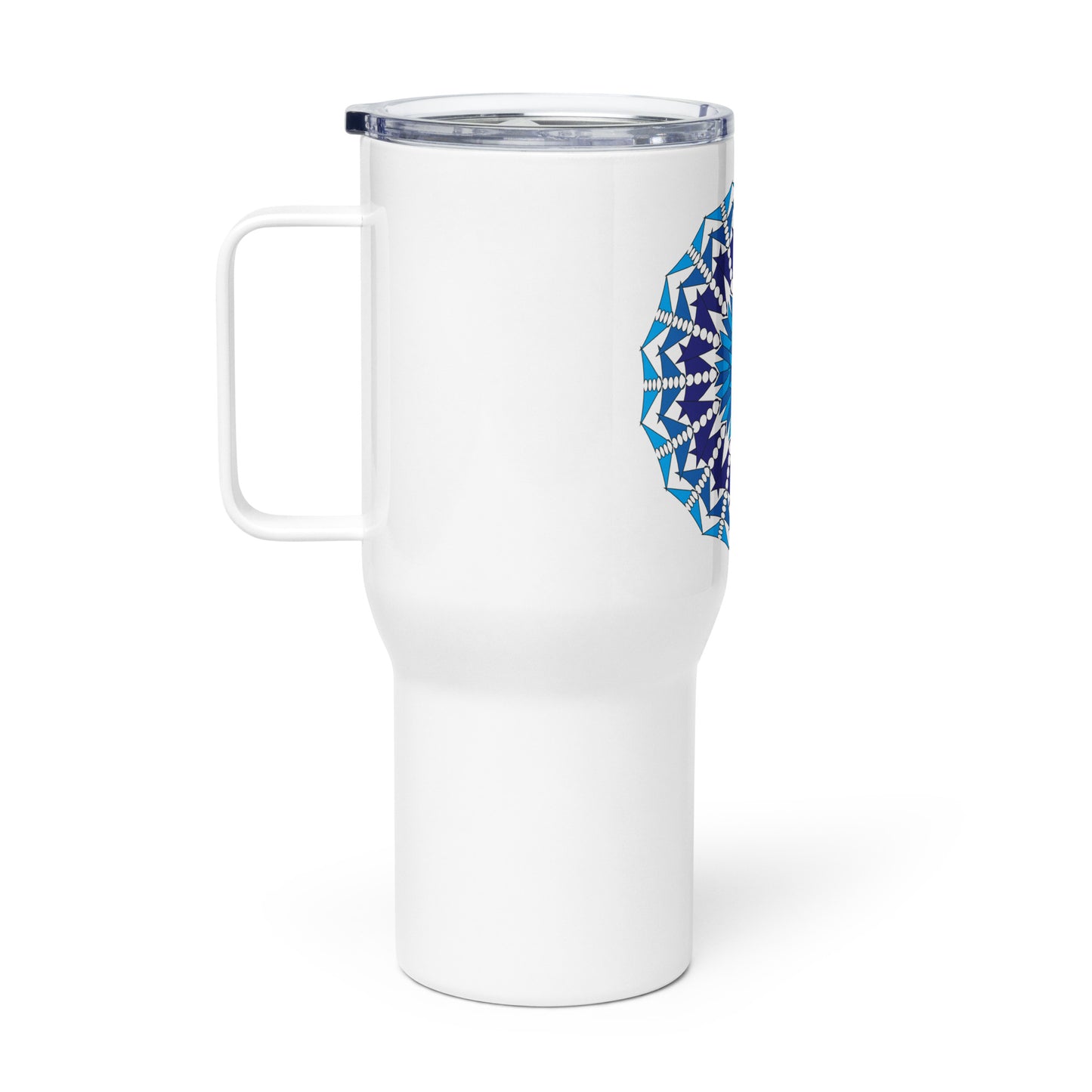 Travel mug with a handle