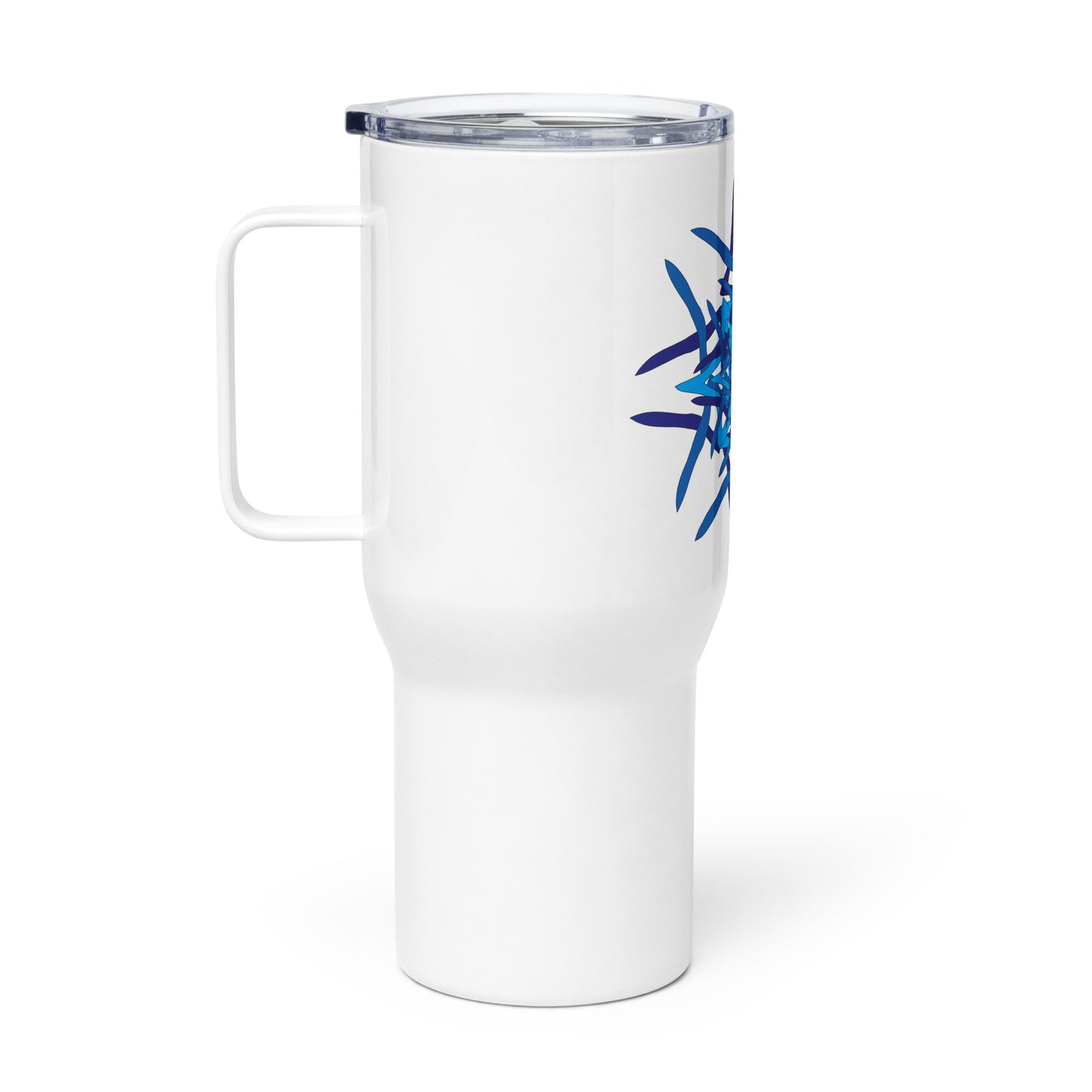 Travel mug with a handle