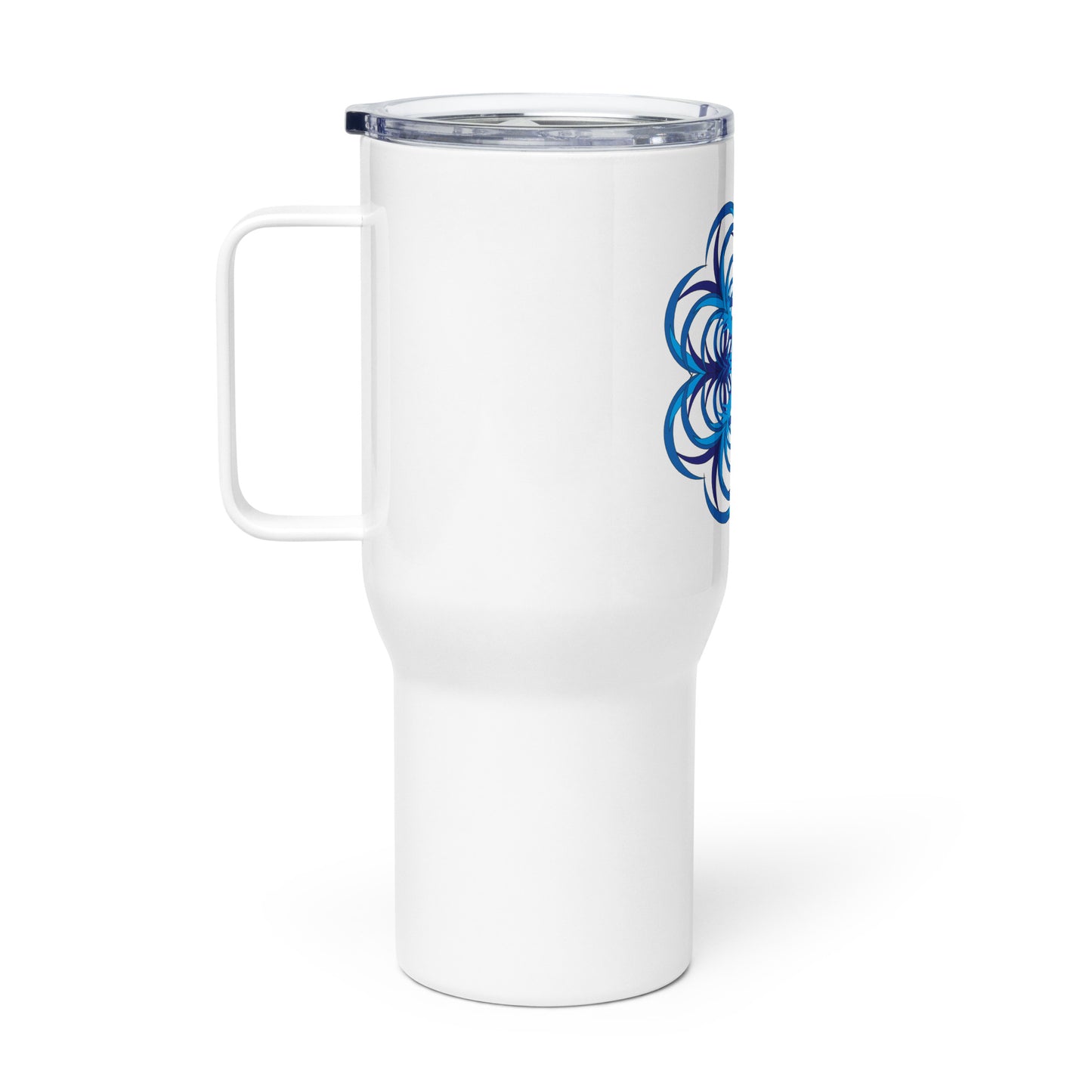 Travel mug with a handle