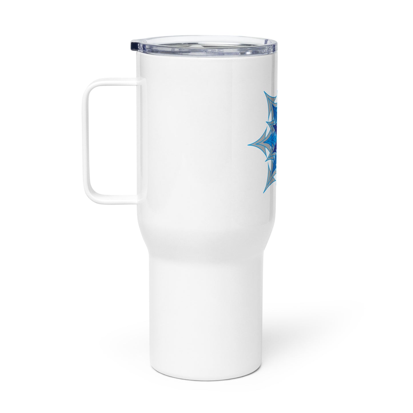 Travel mug with a handle