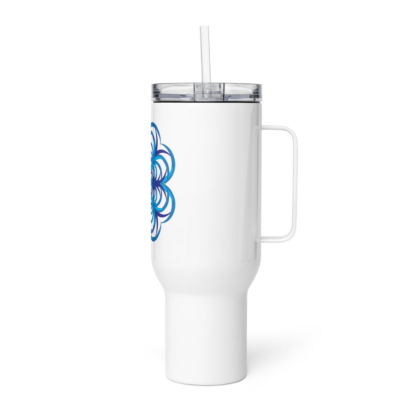 Travel mug with a handle