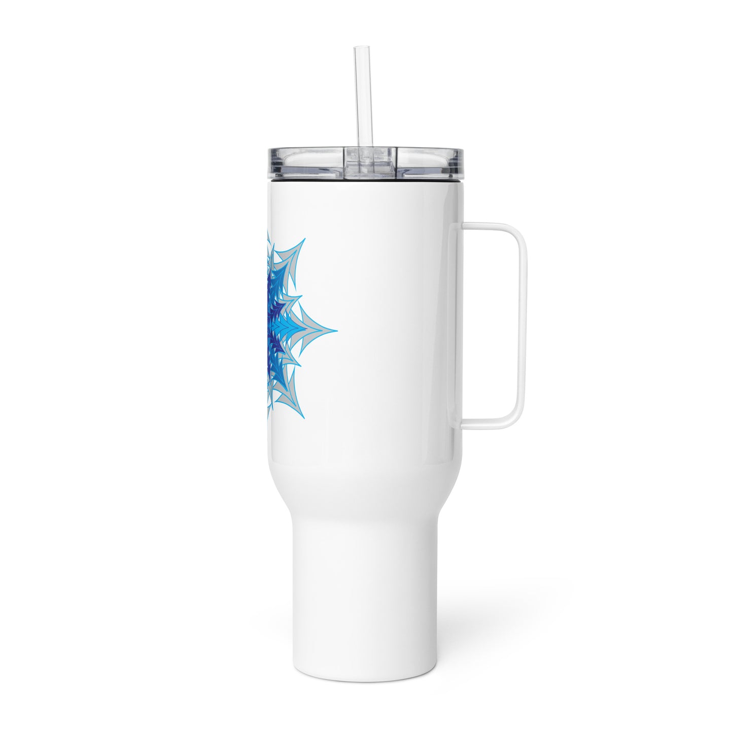 Travel mug with a handle