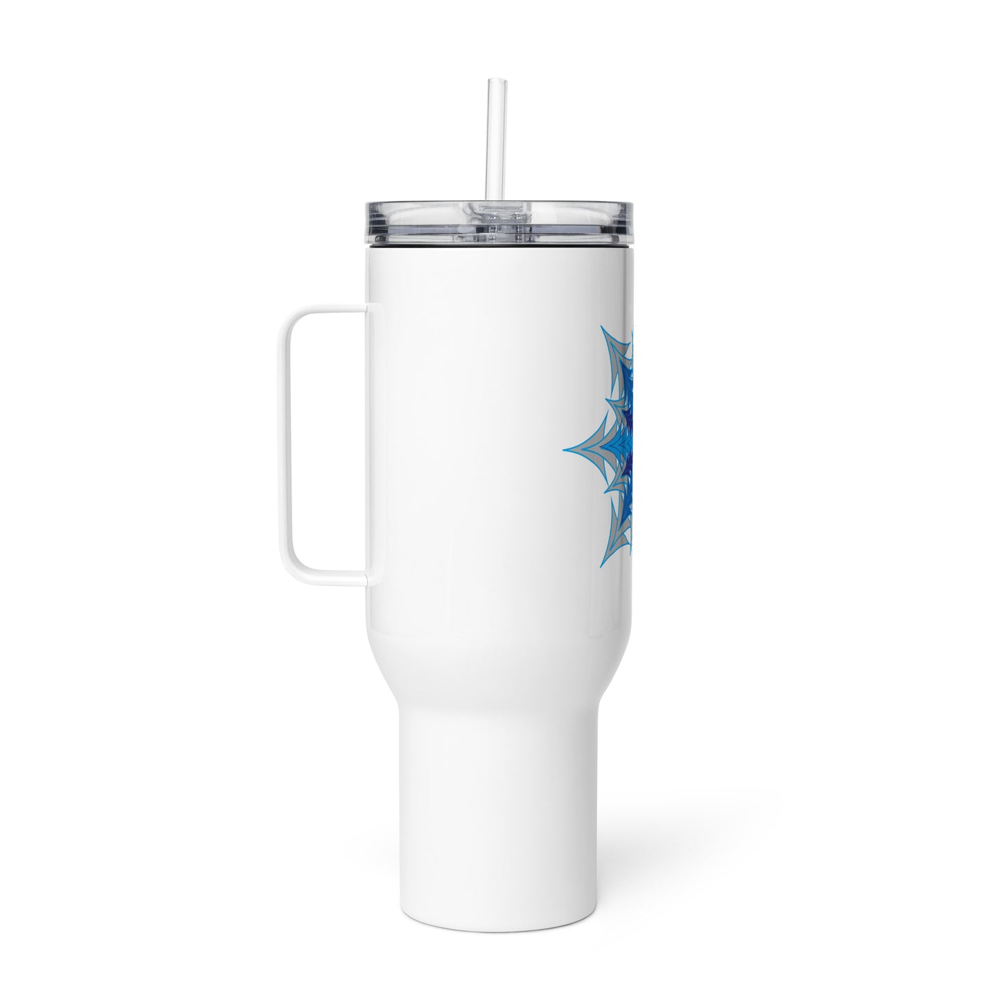 Travel mug with a handle