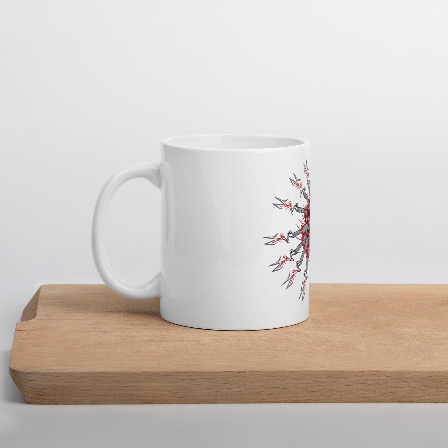 White glossy mug