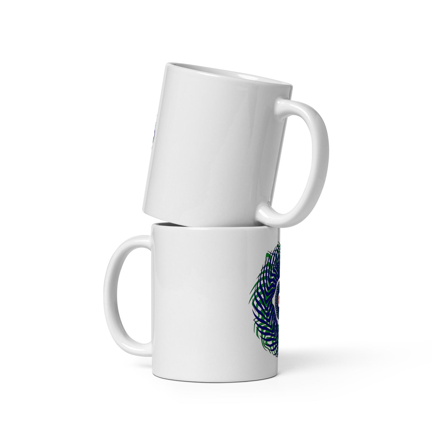 White glossy mug