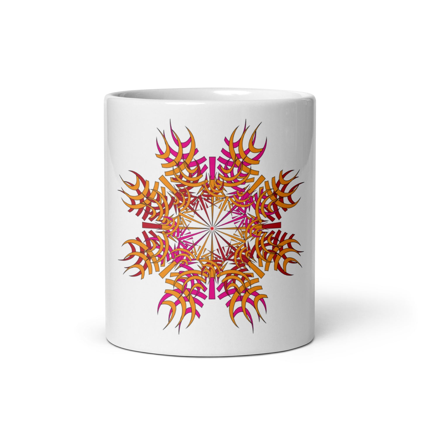 White glossy mug