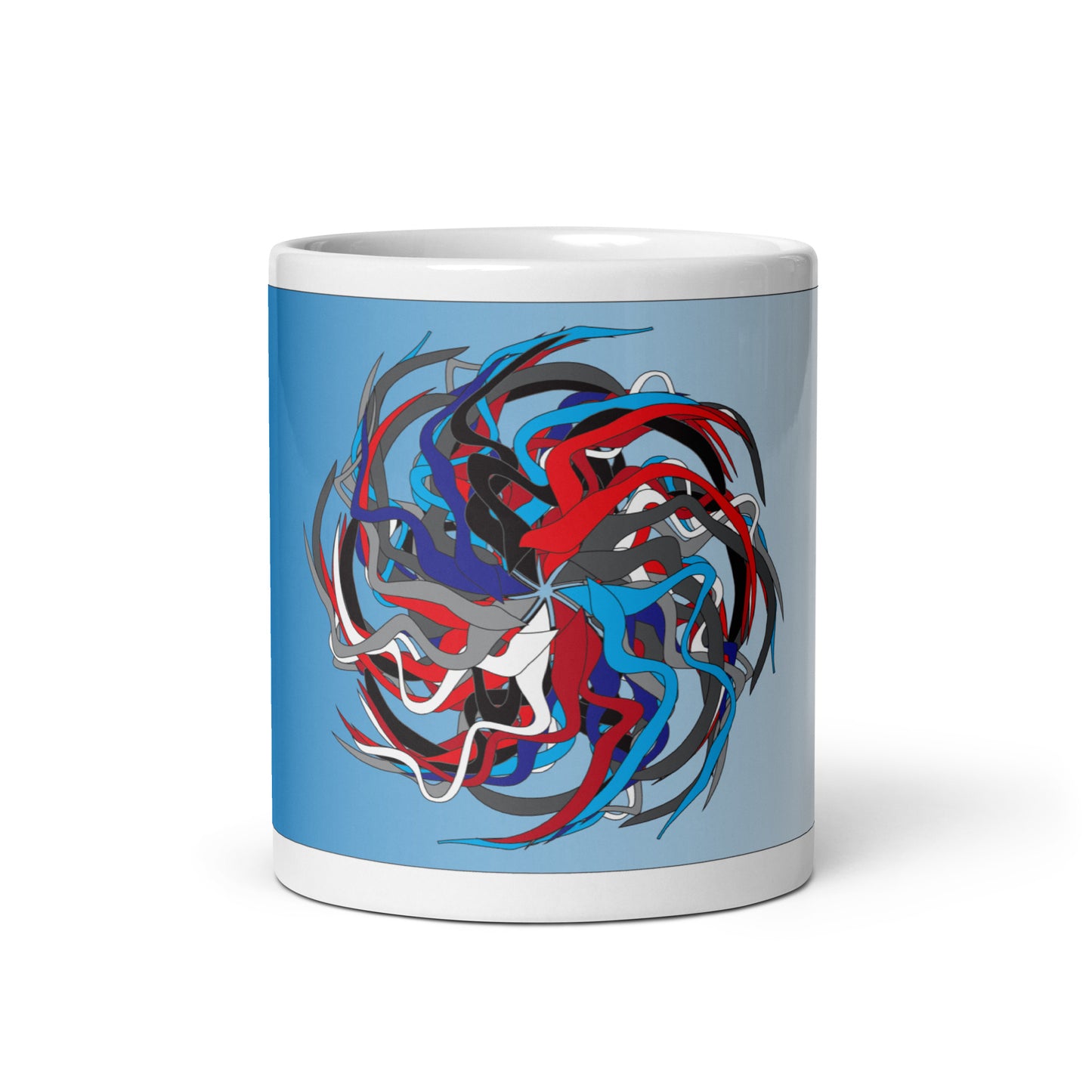 White glossy mug