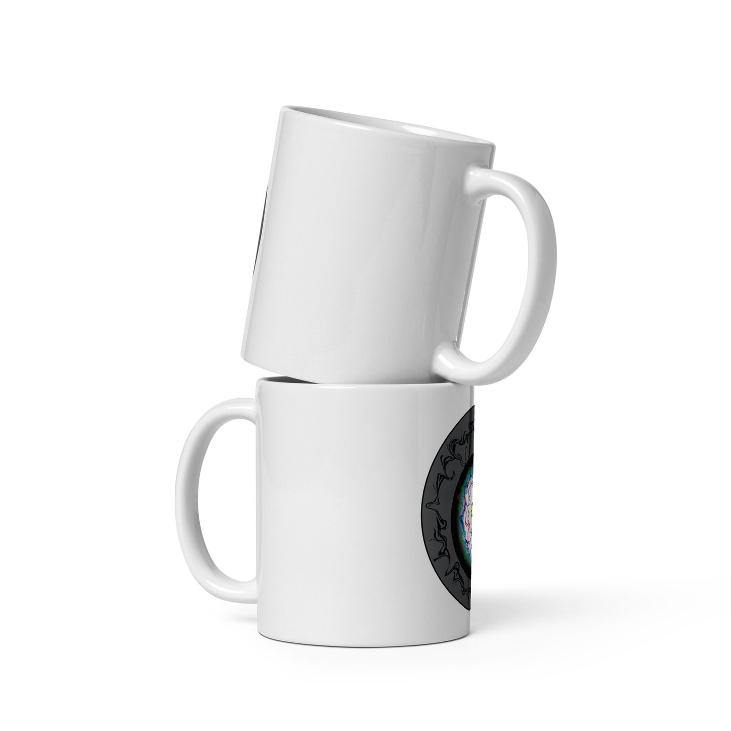 White glossy mug