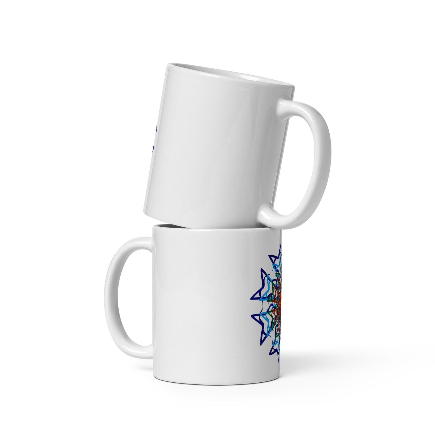 White glossy mug