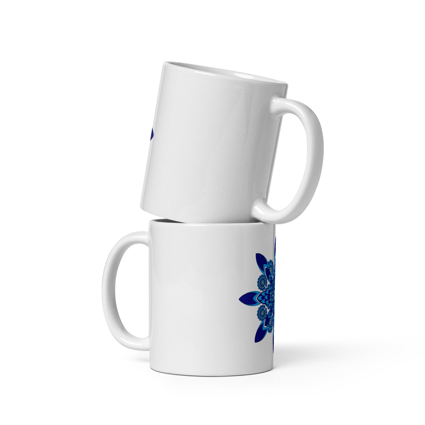 White glossy mug