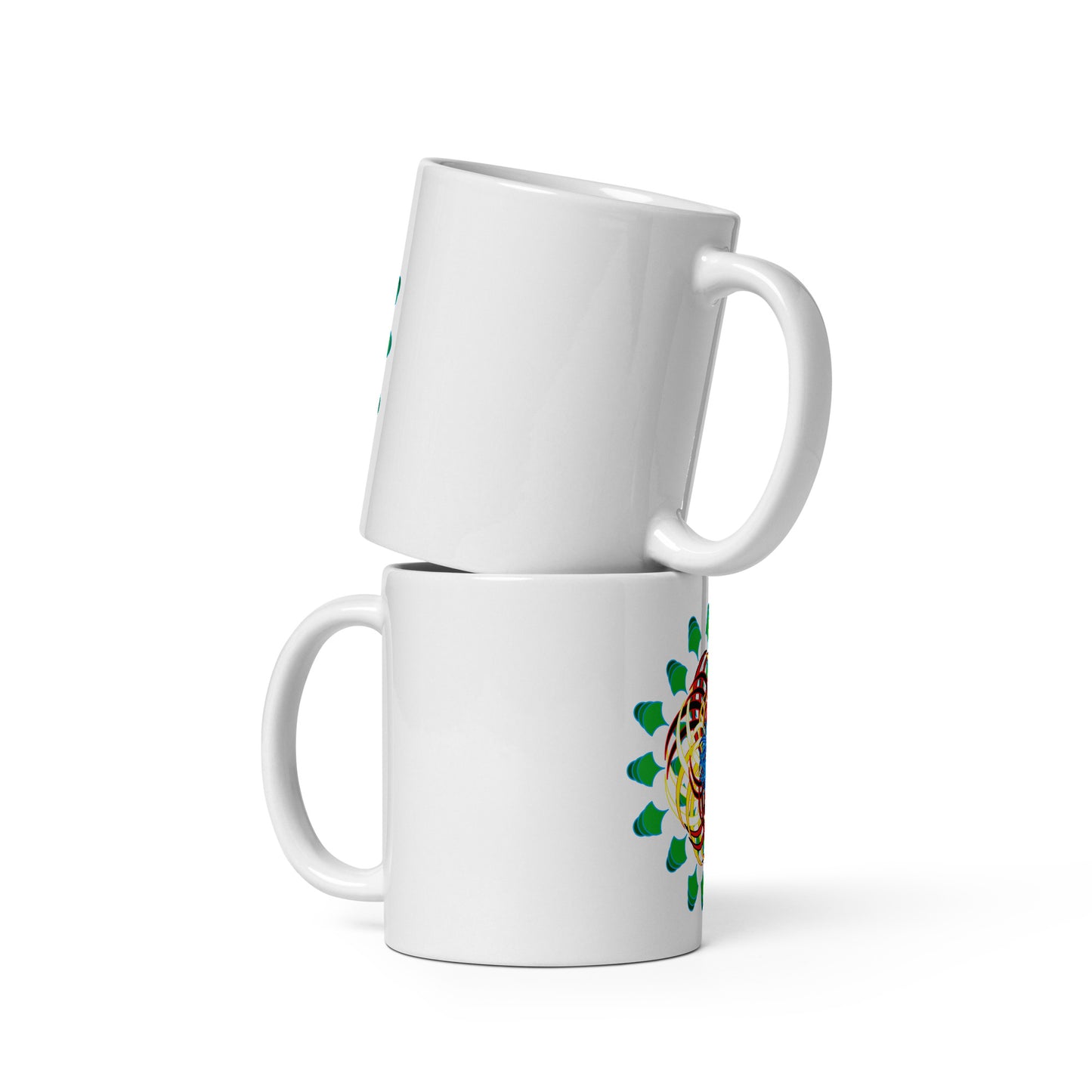 White glossy mug