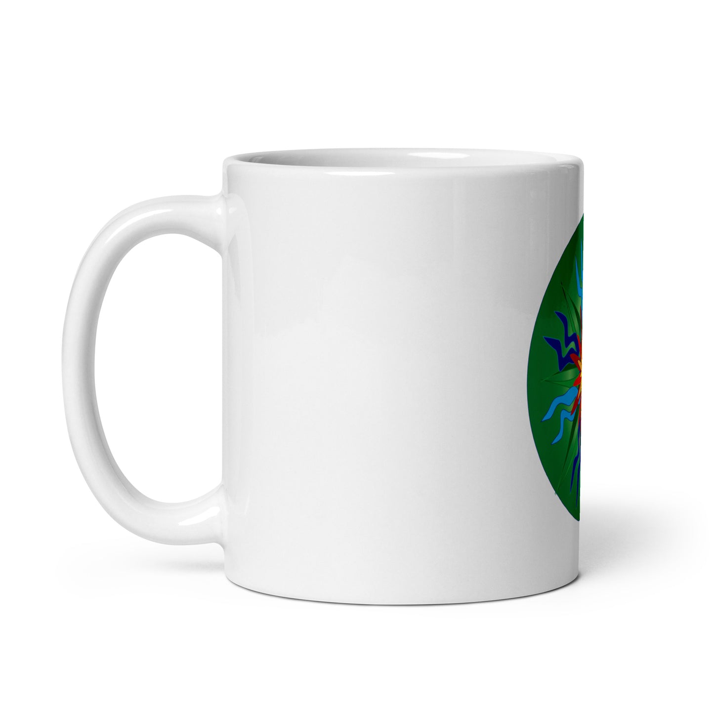 White glossy mug