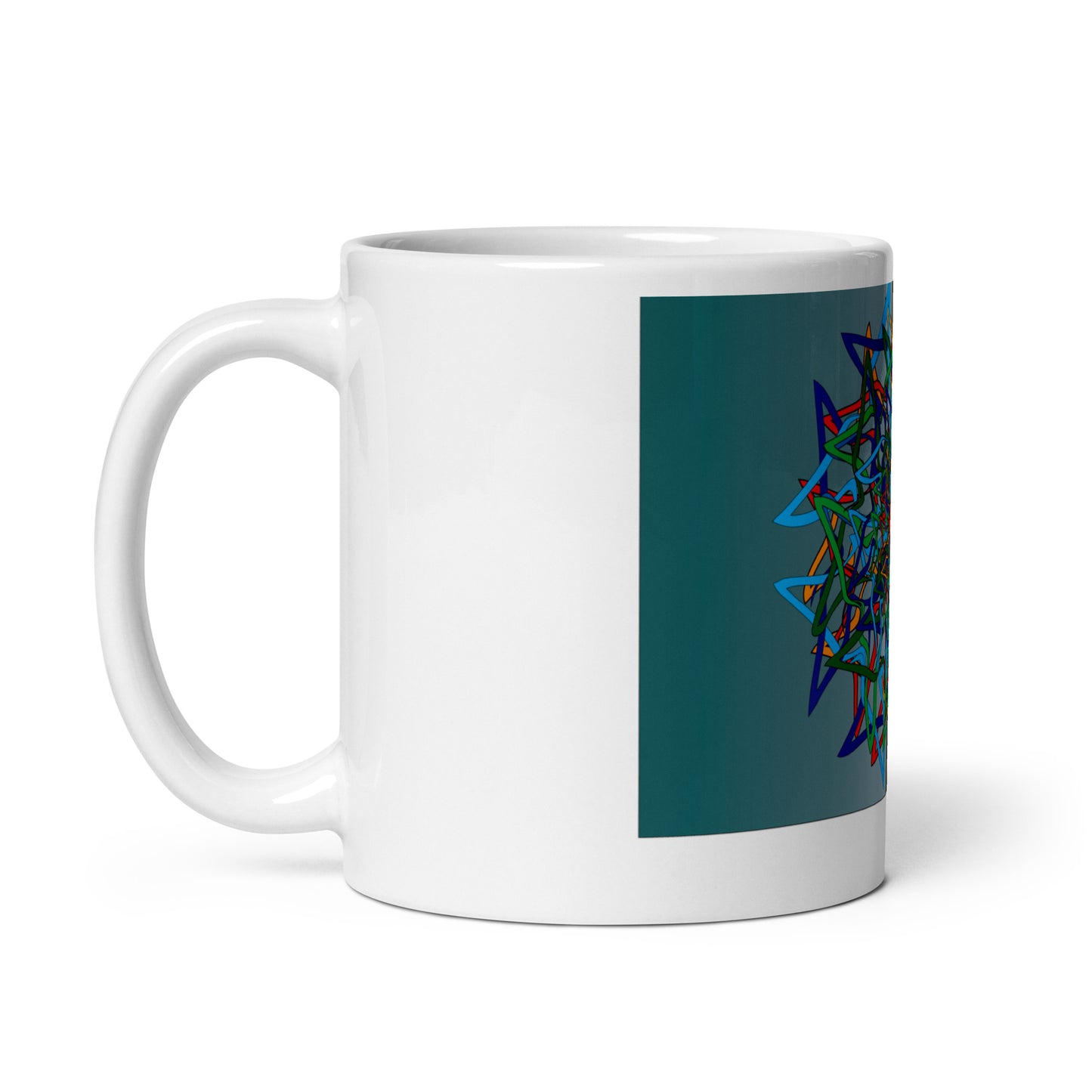 White glossy mug