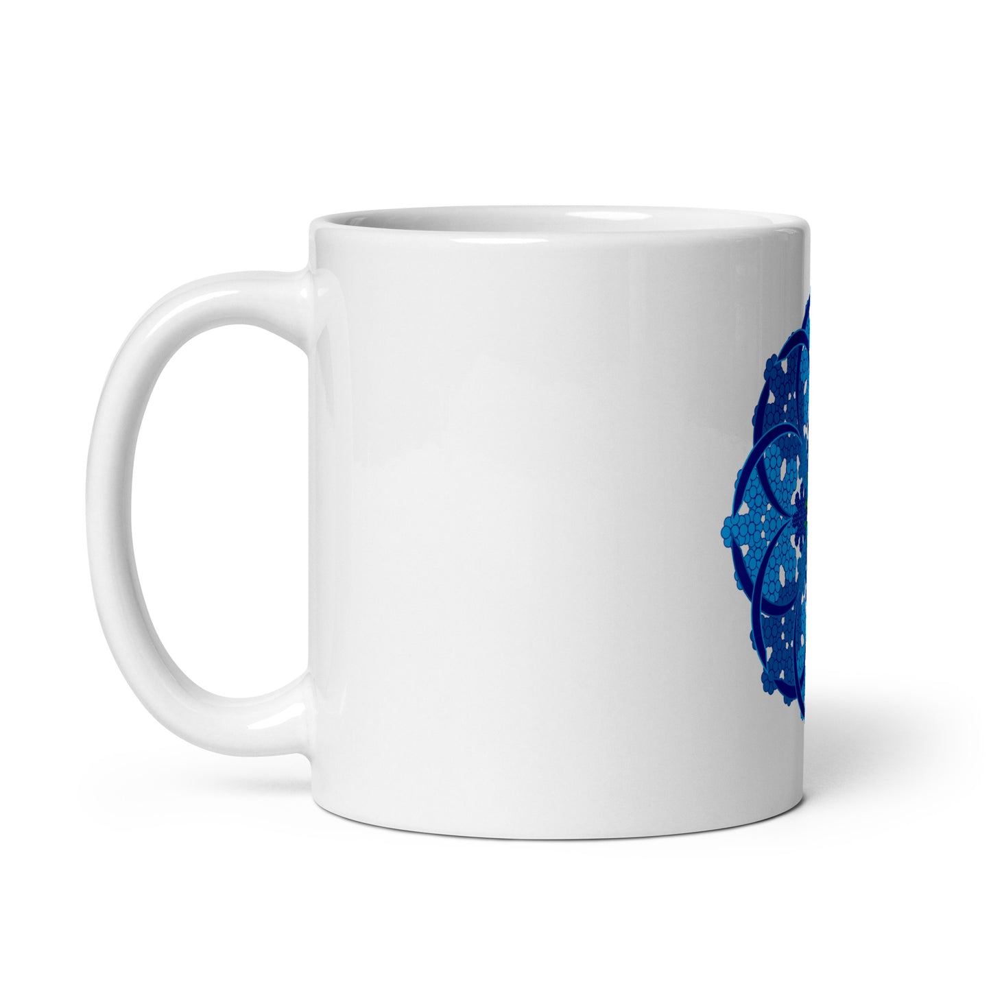 White glossy mug